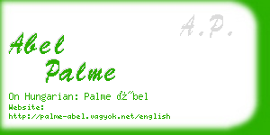 abel palme business card